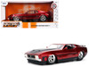 1973 Ford Mustang Mach 1 Red Metallic with Matt Black Hood and Black Stripes Bigtime Muscle Series 1/24 Diecast Model Car Jada 36589