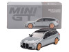BMW M3 Competition Touring Brooklyn Gray with Black Top Limited Edition 1/64 Diecast Model Car Mini GT MGT00864