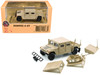HUMVEE 4 CT Military Vehicle Desert Tan with Alternative Tops 1/64 Diecast Model Car BM Creations 64B0459