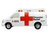 Ambulance American Red Cross Disaster Relief Unit White with Graphics 1/64 Diecast Model Iconic Replicas 64-0222