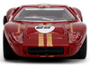 1965 Ford GT40 MK1 #25 Red Metallic with Gold Stripes Collection Series 1/64 Diecast Model Car Majorette MJ8505001008