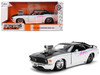 1970 Ford Mustang Boss 429 Black and White with Graphics Bigtime Muscle Series 1/24 Diecast Model Car Jada 36590