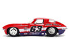 1963 Chevrolet Corvette Stingray #63 Chevy Racing Red with White and Blue Stripes Bigtime Muscle Series 1/24 Diecast Model Car Jada 36594