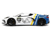 2020 Chevrolet Corvette Stingray C8 #89 Michelin White with Yellow and Blue Stripes Bigtime Muscle Series 1/24 Diecast Model Car Jada 36597