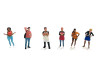 Foodies 6 piece Diecast Figure Set 6 Figures Limited Edition for 1/64 Scale Models American Diorama AD-64531MJ