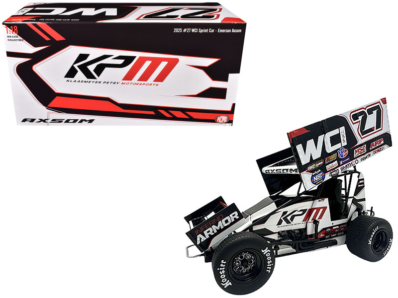 Winged Sprint Car #27 Emerson Axsom WCI Klaasmeyer Petry Motorsports 2025 1/18 Diecast Model Car ACME A1825011