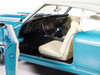 1969 Chevrolet Chevelle SS 396 Azure Turquoise Metallic with White Stripes White Vinyl Top and Interior Muscle Car & Corvette Nationals MCACN American Muscle Series 1/18 Diecast Model Car Auto World AMM1348
