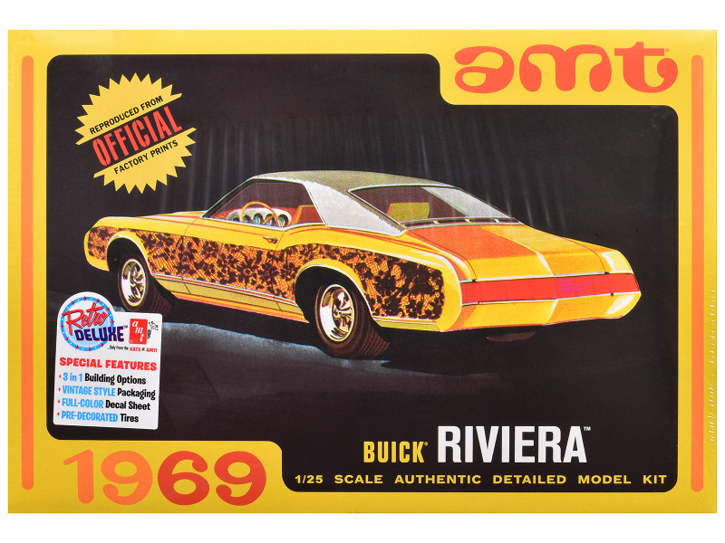 Skill 2 Model Kit 1969 Buick Riviera 1/25 Scale Model AMT AMT1486