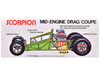 Skill 3 Model Kit Scorpion Mid-Engine Drag Coupe 1/25 Scale Model AMT AMT1501