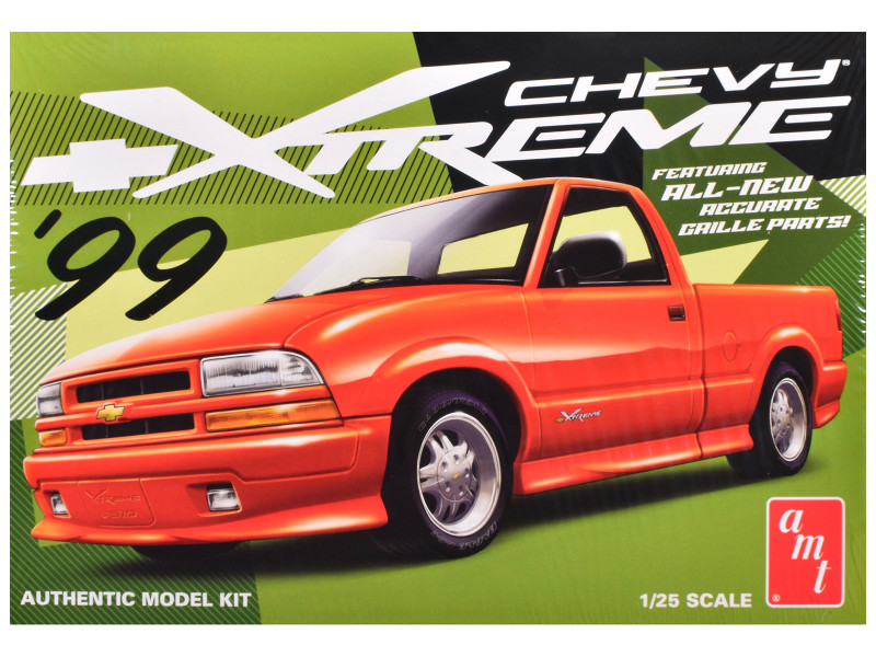 Skill 2 Model Kit 1999 Chevrolet S 10 Xtreme Pickup Truck 1/25 Scale Model AMT AMT1514