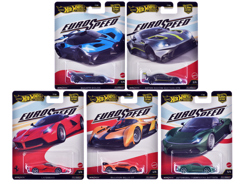 Euro Speed 5 piece Set Car Culture 2025 Series L Diecast Model Cars Hot Wheels FPY86-961L