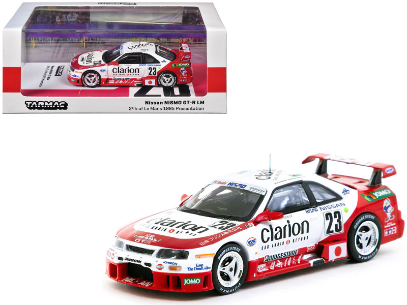 Nissan NISMO GT R LM #23 Kazuyoshi Hoshino Toshio Suzuki Masahiko Kageyama Presentation 24 Hours of Le Mans 1995 Hobby64 Series 1/64 Diecast Model Car Tarmac Works T64-067-95LM23