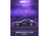 Mazda RX7 FC3S Pandem Rocket Bunny Kit Purple Metallic and Black 1/64 Diecast Model Car Inno Models IN64-RX7FCP-PB