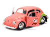 1959 Volkswagen Beetle Patrick Star Livery Pink SpongeBob SquarePants 1999 Current TV Series Hollywood Rides Series 1/32 Diecast Model Car Jada 35479