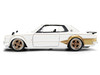 1971 Nissan Skyline 2000GT R RHD Right Hand Drive White with Gold Graphics JDM Tuners Series 1/24 Diecast Model Car Jada 37021