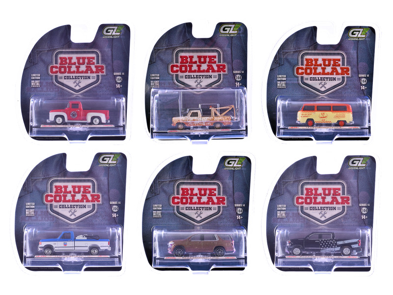 Blue Collar Collection Series 14 Set of 6 pieces 1/64 Diecast Model Cars Greenlight 35300SET