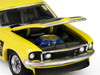 1969 Ford Mustang Boss 302 Bright Yellow with Black Hood and Stripes Barrett Jackson Series 15 1/64 Diecast Model Car Greenlight 37320B
