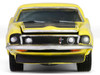 1969 Ford Mustang Boss 302 Bright Yellow with Black Hood and Stripes Barrett Jackson Series 15 1/64 Diecast Model Car Greenlight 37320B