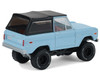 1972 Ford Bronco Custom SUV Light Blue with Black Top Barrett Jackson Series 16 1/64 Diecast Model Car Greenlight 37330F