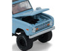 1972 Ford Bronco Custom SUV Light Blue with Black Top Barrett Jackson Series 16 1/64 Diecast Model Car Greenlight 37330F