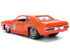 1971 Pontiac GTO Goat s Revenge Orange with Graphics Bigtime Muscle Series 1/24 Diecast Model Car Jada 36591