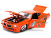 1971 Pontiac GTO Goat s Revenge Orange with Graphics Bigtime Muscle Series 1/24 Diecast Model Car Jada 36591