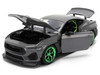 2024 Ford Mustang RTR Gray with Green Wheels Bigtime Muscle Series 1/24 Diecast Model Car Jada 36593