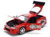 Brian s Mitsubishi Eclipse Red with Graphics Remix The Fast and The Furious 2001 Movie Fast & Furious Series 1/24 Diecast Model Car Jada 36815