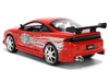Brian s Mitsubishi Eclipse Red with Graphics Remix The Fast and The Furious 2001 Movie Fast & Furious Series 1/24 Diecast Model Car Jada 36815