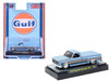 1978 Chevrolet Silverado 30 Pickup Truck Gulf Oil Light Blue with Stripes Limited Edition to 10560 pieces Worldwide 1/64 Diecast Model Car M2 Machines 31500-MJS86