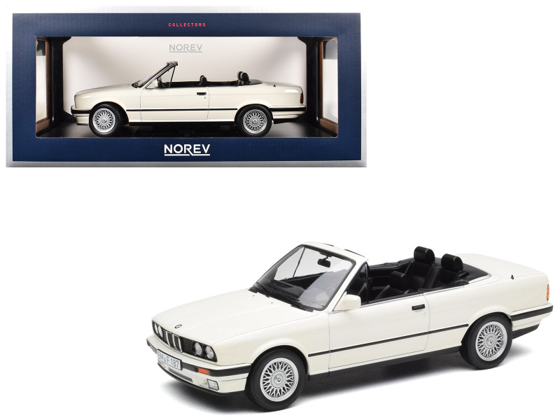 1991 BMW 325i Cabriolet Alpine White 1/18 Diecast Model Car Norev 183213