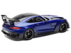 2021 Mercedes Benz AMG GT Black Series Blue Metallic with Carbon Top and Hood Stripes 1/18 Diecast Model Car Norev 183908