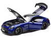2021 Mercedes Benz AMG GT Black Series Blue Metallic with Carbon Top and Hood Stripes 1/18 Diecast Model Car Norev 183908