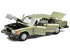 1979 Mercedes Benz 450 SEL US Version Silver Green Metallic with Green Interior 1/18 Diecast Model Car Norev 183975