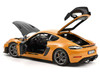 2023 Porsche Cayman GT4 RS Weissach Pack Bahama Yellow with Carbon Hood 1/18 Diecast Model Car Norev 187252