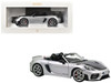 2023 718 Spyder RS Weissach Pack GT Silver Metallic with Carbon Hood 1/18 Diecast Model Car Norev 187270