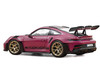 2022 Porsche 911 GT3 RS Weissach Pack Ruby Star Red with Carbon Top and Hood Stripes 1/18 Diecast Model Car Norev 187370