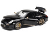 2009 Porsche 911 GT3 RS Black with Gold Accents and Wheels 1/18 Diecast Model Car Norev 187563