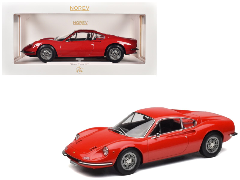 1968 Dino 246 GT Red 1/18 Diecast Model Car Norev 187800