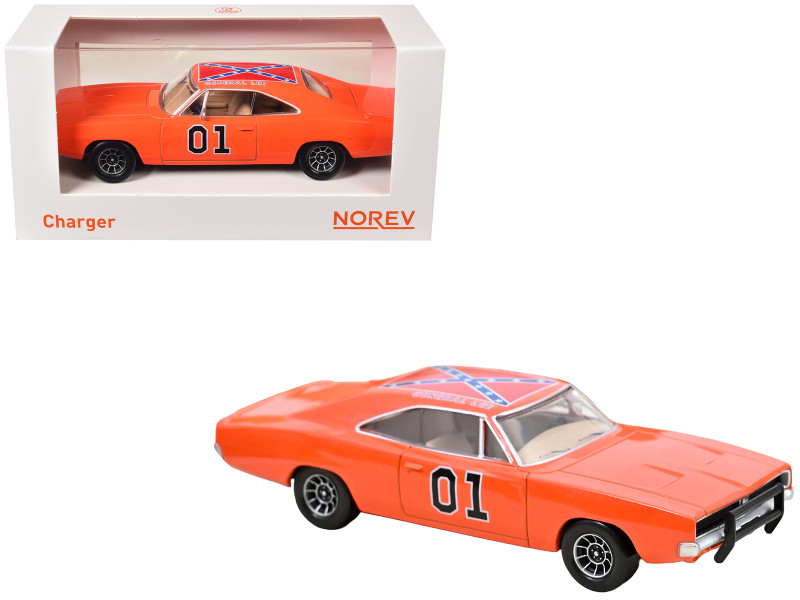 1969 Dodge Charger #01 General Lee Orange 1/43 Diecast Model Car Norev 950003