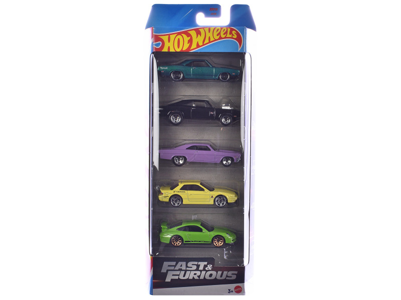 Fast & Furious 5 piece Set die Diecast Model Cars Hot Wheels JDR19