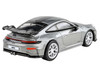 2025 Porsche 911 GT3 992 2 GT Silver Metallic with Carbon Stripe 1/64 Diecast Model Car Paragon Models PA-55872