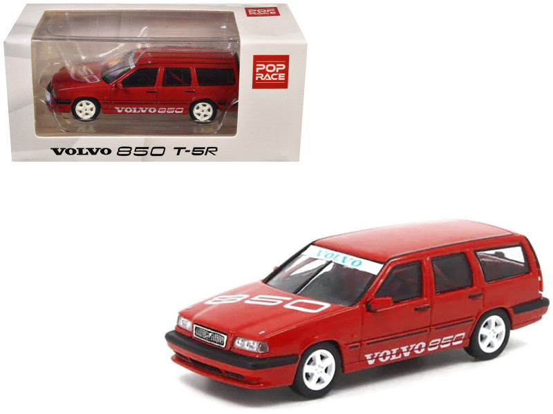 Volvo 850 T 5R Estate Wagon Prototype Red 1/64 Diecast Model Car Pop Race PR64-850-PROT