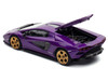 Lamborghini Countach LPI 800 4 Viola Pasifae Purple Metallic Hong Kong Toycar Salon 2025 1/64 Diecast Model Car Pop Race PR640293