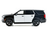 2025 Chevrolet Tahoe PPV Black and White Custom Builder s Kit Law Enforcement and Public Service Series 1/24 Diecast Model Car Motormax 76816BKW