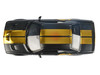 2018 Dodge Challenger SRT Hellcat Widebody Matt Black with Gold Stripes and Graphics Midnight Eclipse Series 1/24 Diecast Model Car Motormax 79201BK