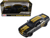 2018 Dodge Challenger SRT Hellcat Widebody Matt Black with Gold Stripes and Graphics Midnight Eclipse Series 1/24 Diecast Model Car Motormax 79201BK