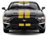 2018 Ford Mustang GT 5 0 Black with Gold Stripes and Graphics Midnight Eclipse Series 1/24 Diecast Model Car Motormax 79204