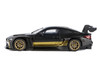 BMW M4 GT3 Matt Black with Gold Stripes Midnight Eclipse Series 1/24 Diecast Model Car Motormax 79206BK