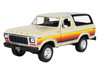 1978 Ford Bronco Custom Cream with Stripes and Black Top Platinum Collection Series 1/24 Diecast Model Car Motormax 79373CRM